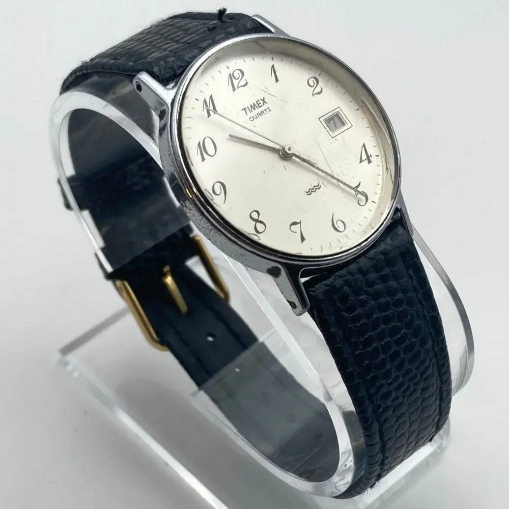 VTG Timex LA Cell Mens Watch 32mm - Fresh Battery - WR Adjustable Leather Strap